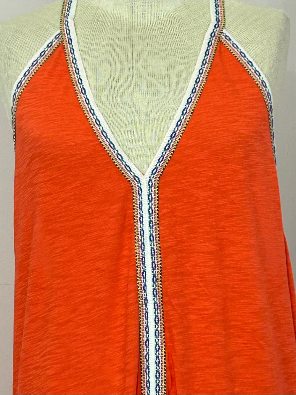 Pitusa Inca Pima Cotton Modal Beach Dress Coverup Orange Petite - Picture 3 of 10